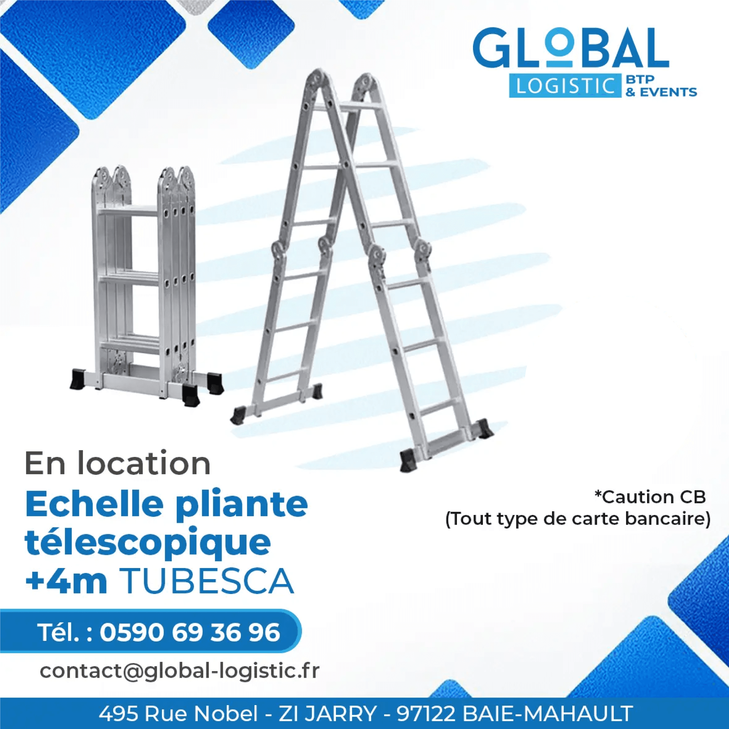 ECHELLE PLIANTE - TÉLESCOPIQUE+4m