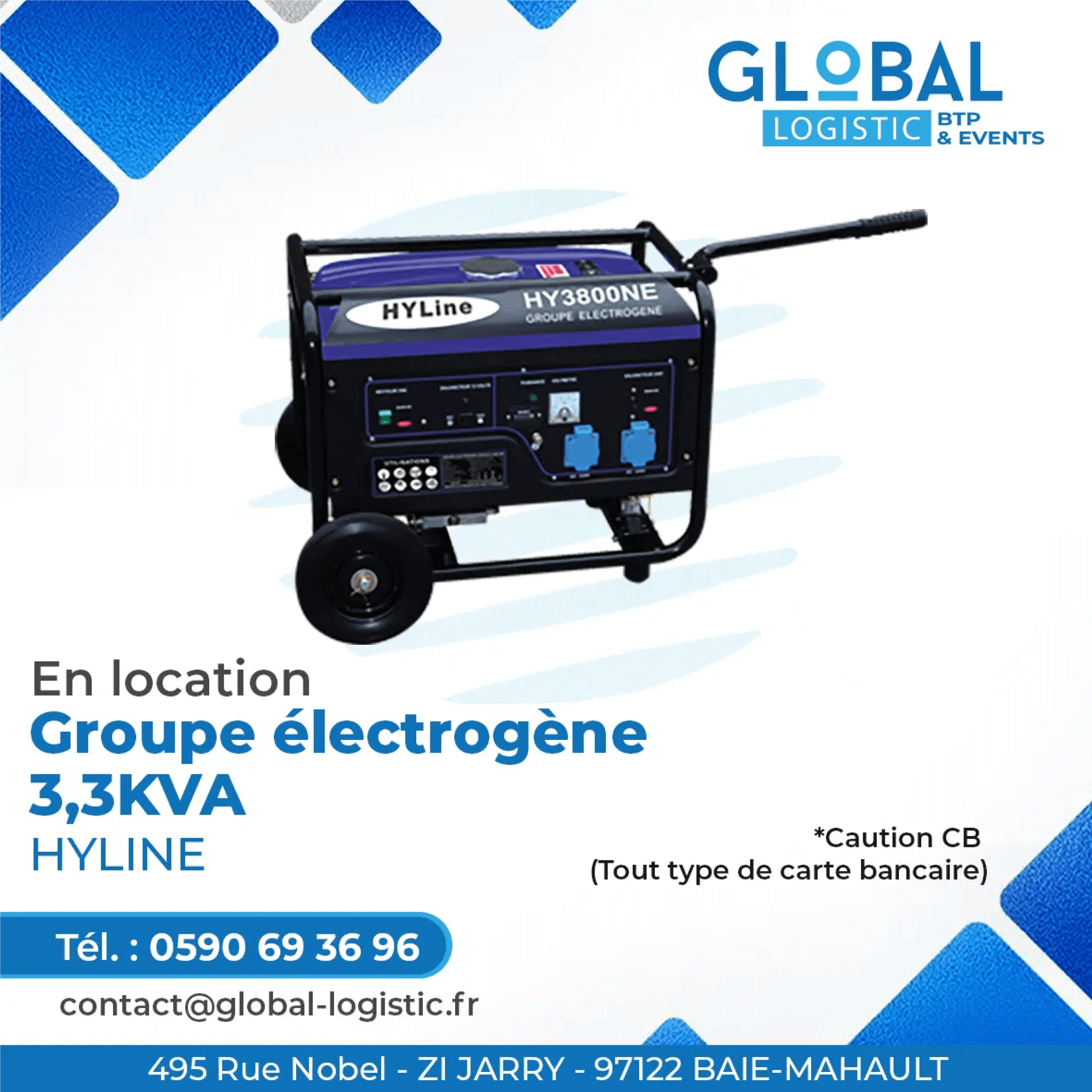 GROUPE ELECTROGENE 3,3KVA HY38000NE