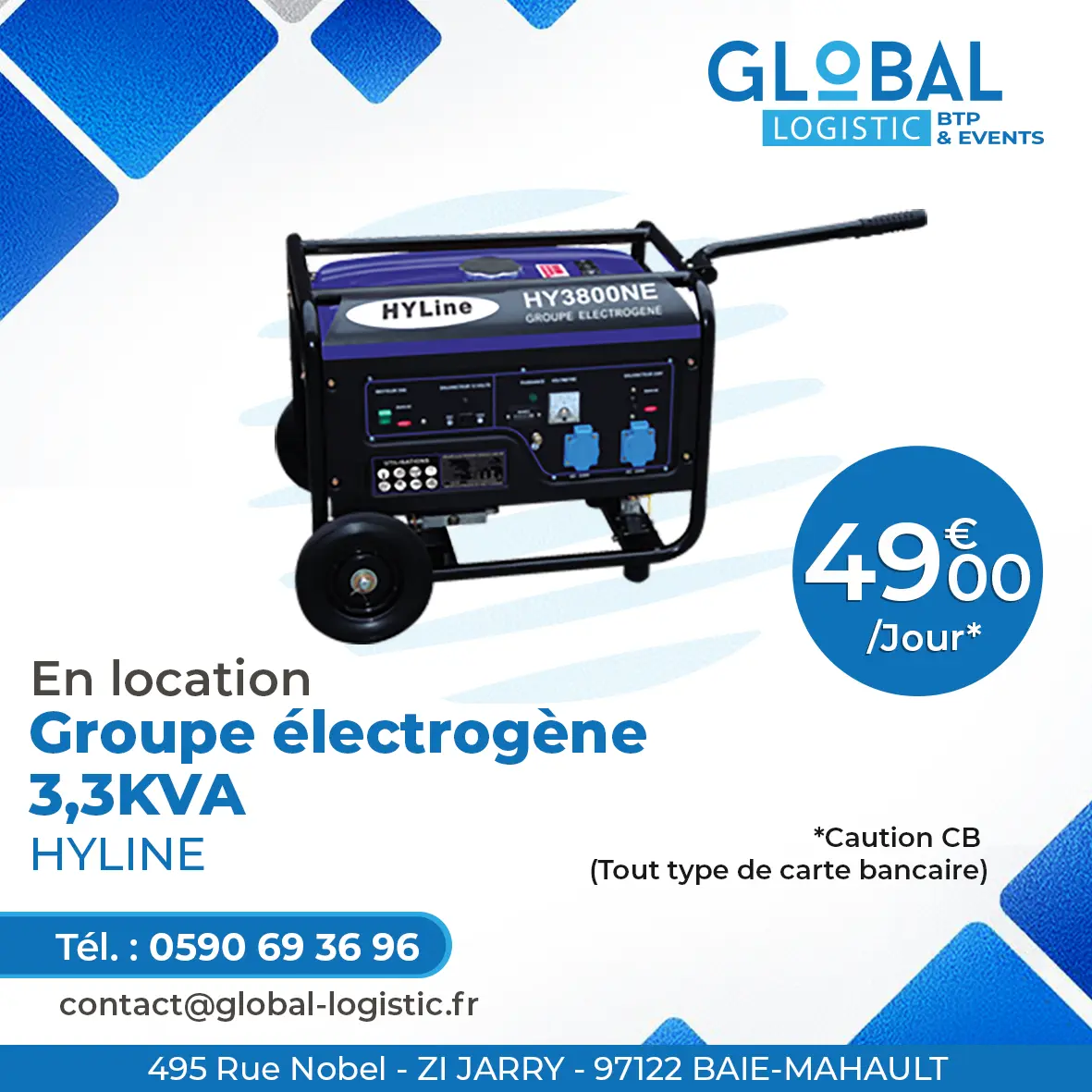 GROUPE ELECTROGENE 3,3KVA HY38000NE