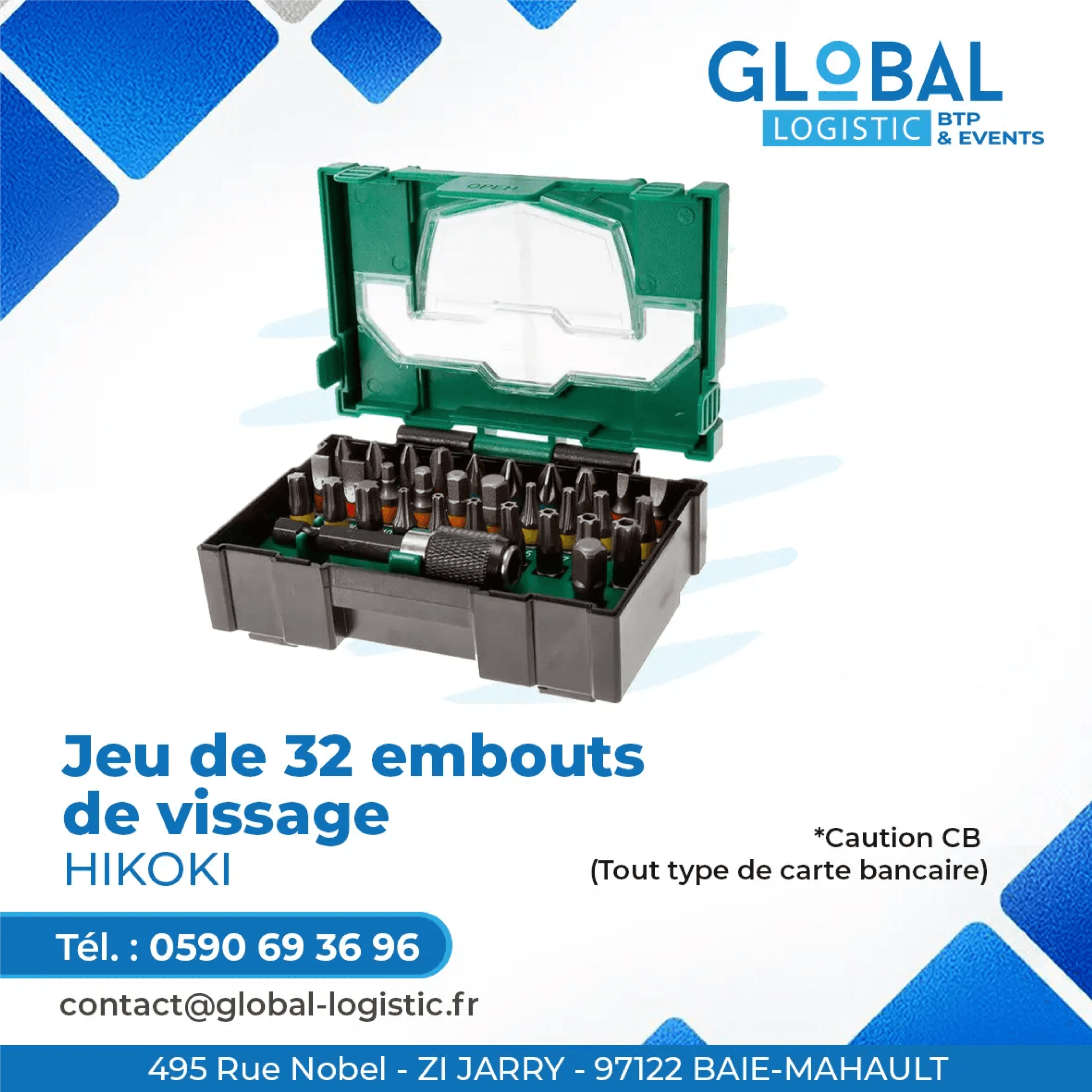 JEU DE 32 EMBOUTS DE VISSAGE