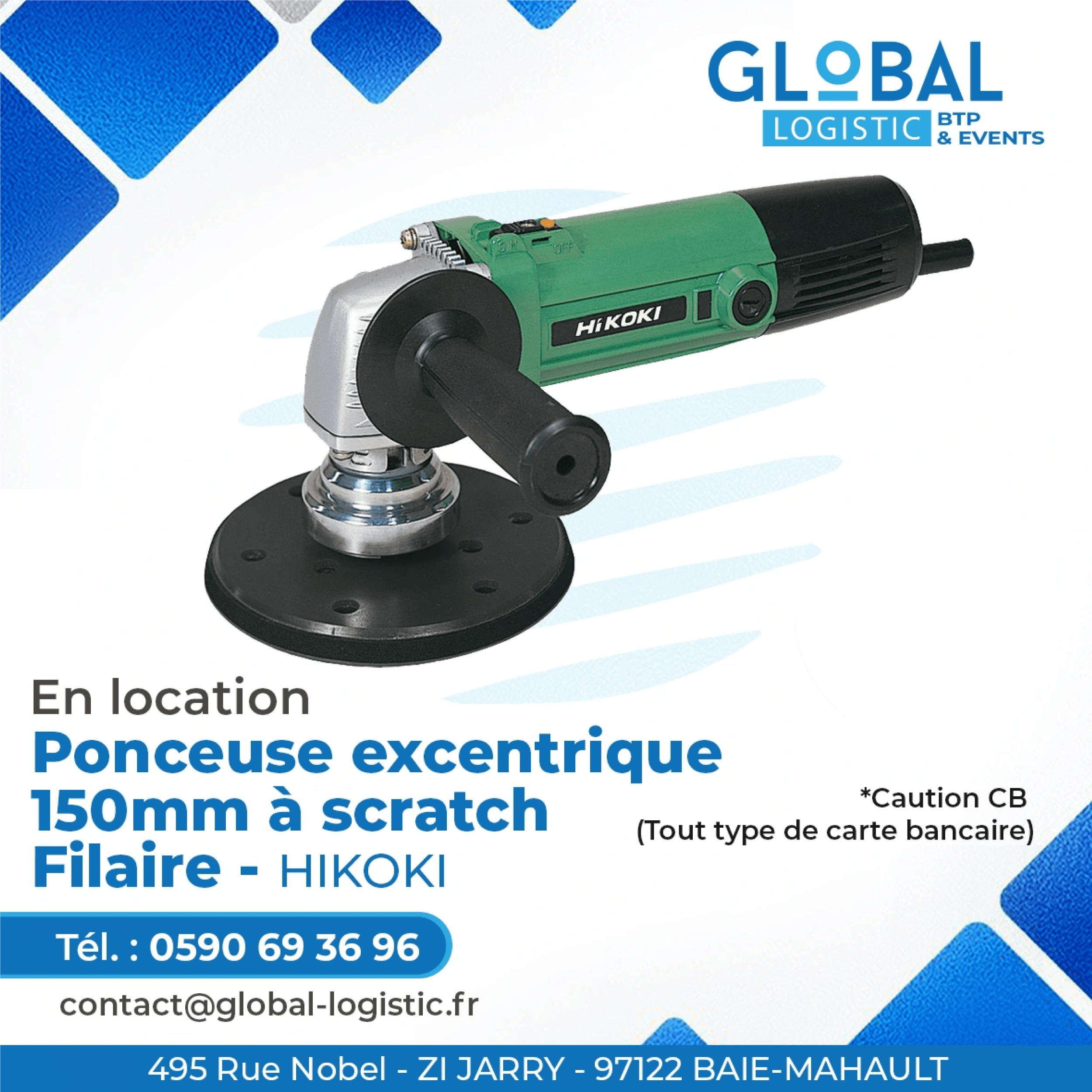 PONCEUSE EXCENTRIQUE 150mm à scratch filaire - Hikoki